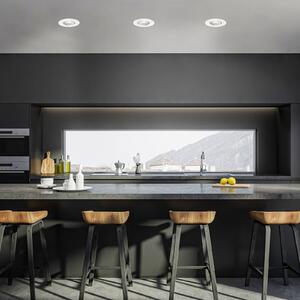 Briloner Prídavné LED svetlo 7602 3ks IP65 3 000 K biela, Biela / opálová, Kúpeľňa, Plast, Zapustené stropné svietidlo