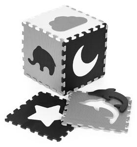 Penová podložka puzzle čierno-sivo-biele 25 prvkov ECOTOYS 015