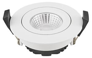 LED bodový podhľad Diled, Ø 8,5 cm, 6 W, Dim-To-Warm, biely