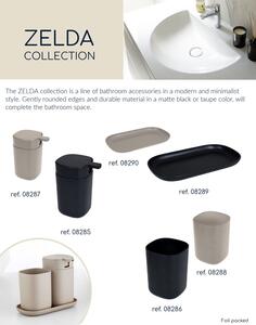 Erga Zelda, dávkovač na mydlo na postavenie, čierna matná, ERG-08285