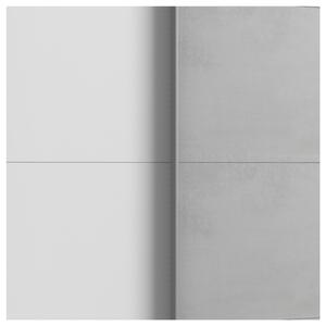 Šatníková skriňa ERICA sivá/biela, šírka 179 cm