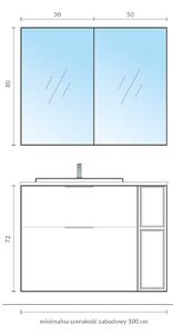 Cersanit City skrinka 49.4x14.1x80 cm so zrkadlom biela S584-023-DSM