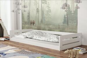 Detská posteľ z masívu borovice NICKY - 200x90 cm - biela