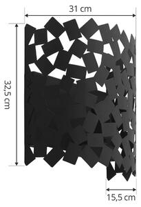 Nástenné svietidlo Lucande Aeloria, čierna farba, železo, 32,5 cm, E27