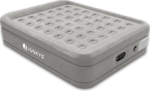 Nafukovacia posteľ s elektrickou pumpou 197x154x45 cm, sivá