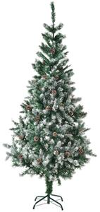 Umelý vianočný stromček - 180 cm, zelený so snehom
