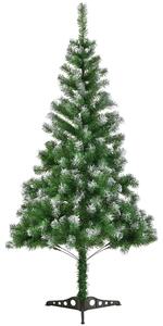 Umelý vianočný stromček 120 cm zelená s umelým snehom vrátane stojanu