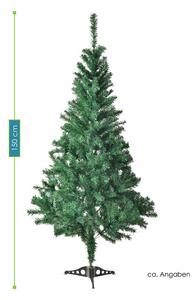 Umelý vianočný stromček - jedľa, 150 cm, so stojanom, zelený