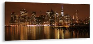 Obraz nočného mesta (120x50 cm)