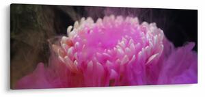 Obraz kvetiny v ružovom dyme (120x50 cm)