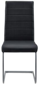 Konzolová stolička Vegas sada 4 kusov zo syntetickej kože v čiernej farbe