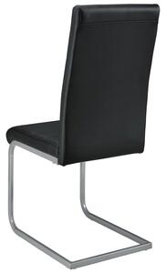 Konzolová stolička Vegas sada 2 kusov zo syntetickej kože v čiernej farbe