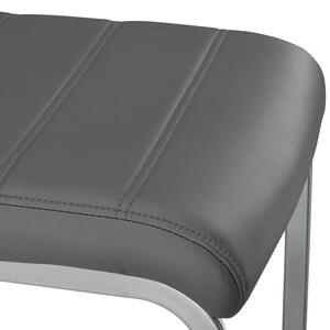 Konzolová stolička Vegas sada 2 kusov zo syntetickej kože v sivej farbe