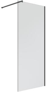 Oltens Bo stena sprchovacieho kúta 80 cm čierna matný/sklo priehľadné 22000300