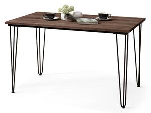 HAIRPIN dub hnedý, loftový stôl do kuchyne, jedálne a obývacej izby