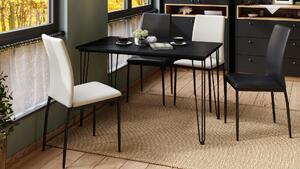HAIRPIN čierny, loftový stôl do kuchyne, jedálne a obývacej izby