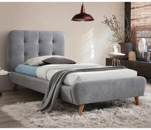 Čalúnená posteľ TIFFANY 90 x 200 cm farba šedá / dub