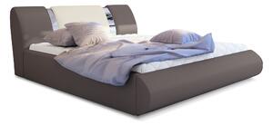Drevko Čalúnená posteľ Flavio - Soft 929 + Soft 33 - 140 x 200 cm, Hnedá