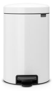 Biely nášľapný oceľový odpadkový kôš 12 l NewIcon – Brabantia