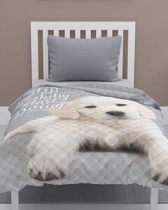 DETEXPOL Prehoz na posteľ Šteňa grey Polyester, 170/210 cm