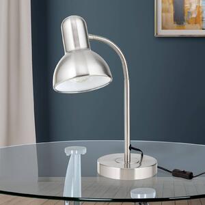 Lampa na písací stôl Nemo, flexibilná, matný nikel
