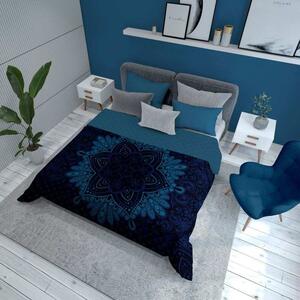 DETEXPOL Prehoz na posteľ Mandala modrá Polyester, 170/210 cm