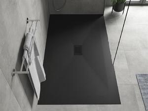 Mexen Hugo, obdĺžniková sprchová vanička SMC 200 x 100 cm, čierna, čierna krytka, 42701020-B