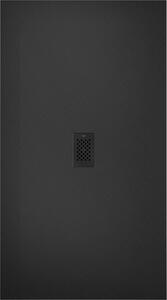 Mexen Hugo, obdĺžniková sprchová vanička SMC 200 x 100 cm, čierna, čierna krytka, 42701020-B
