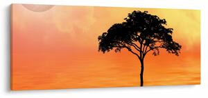 Obraz stromu pri západe slnka (120x50 cm)