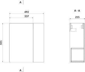 Cersanit Larga skrinka 49.2x21.5x55.1 cm závesné pod umývadlo biela S932-110-DSM