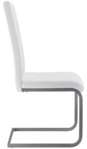 Konzolová stolička Vegas sada 2 kusov zo syntetickej kože v bielej farbe
