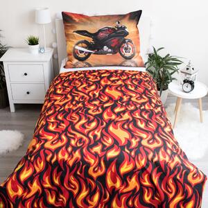 Jerry Fabrics Bavlnené obliečky 140x200 + 70x90 cm - Motorka "Red"
