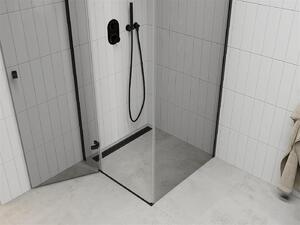 Mexen ROMA sprchovací kút 80x80cm, 6mm sklo, čierny profil-číre sklo, 854-080-080-70-00