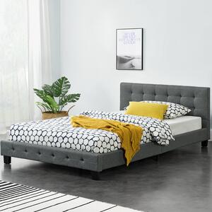 Čalúnená posteľ Manresa 120 x 200 cm sivá