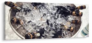 Obraz - šampanské v ľade (120x50 cm)