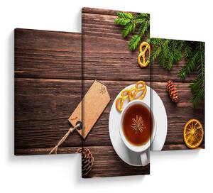 Obraz - hrnček s dekoráciami (90x60 cm)