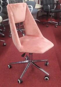 Kancelárska stolička PAX ružová zamat vzor 173