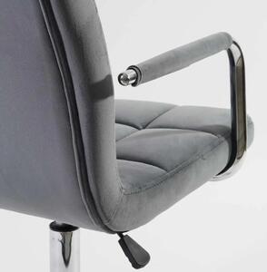 Kancelárska stolička Q-022 zamat sivá bluvel 14