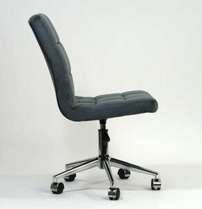 Kancelárska stolička Q-020 zamat sivá bluvel 14