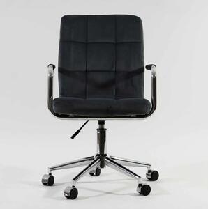 Kancelárska stolička Q-022 zamat čierna bluvel 19