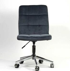 Kancelárska stolička Q-020 zamat sivá bluvel 14