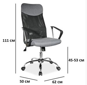 Kancelárska stolička Q-025 šedý materiál