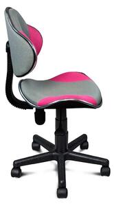 Kancelárska stolička Q-G2 ružovo/šedá