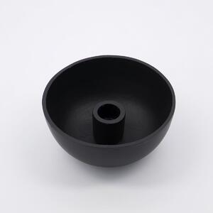 Kovový svietnik Crown Black ⌀ 12,5 cm