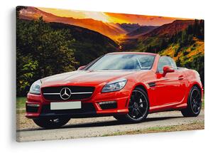 Obraz - červený Mercedes (90x60 cm)