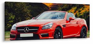 Obraz - červený Mercedes (120x50 cm)