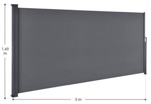 Bočná markíza Dubai 500 x 160 cm tmavosivá