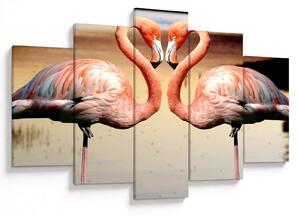 Obraz - dva plameniaky (150x105 cm)