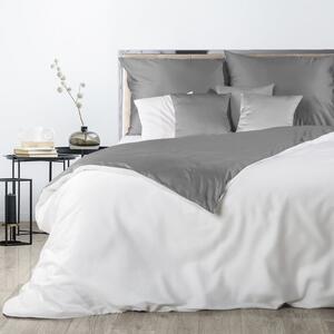 EUROFIRANY Hladká a ľahká posteľná bielizeň z kvalitnej bavlnenej tkaniny 140 cm x 200 cm biela satén 100% bavlna