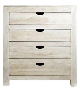 WHITE WOOD Komoda 95x85 cm, akácia